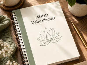 ADHD Daily Planner — Printable & Undated (Focus Lotus Method)