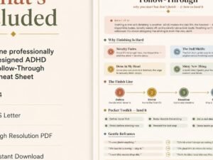 ADHD Follow Through Worksheet preview