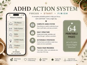 ADHD workbook sections overview