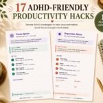 ADHD hacks section printable