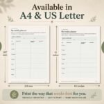 ADHD weekly planner A4 US Letter