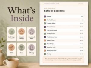 Brain dump journal table of contents