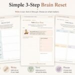 Brain dump daily worksheet pages