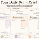 Brain dump journal ADHD daily worksheets