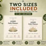 ADHD planner A4 US Letter undated