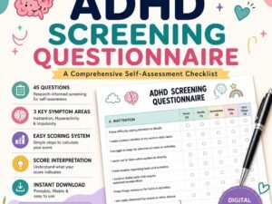 ADHD Self Assessment 45 questions cover
