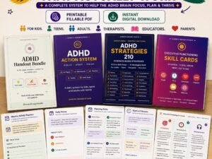 ADHD Planner Bundle 4-in-1 180 pages cover
