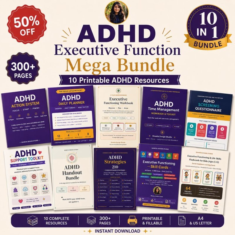 ADHD Ultimate Toolkit 10-in-1 300 pages cover