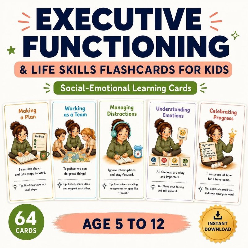 SEL Flashcards 64 cards kids cover
