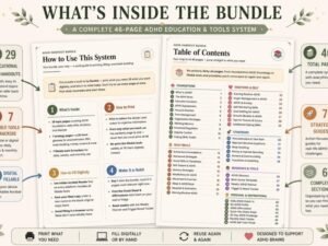 p169-i2 ADHD workbook bundle teens contents